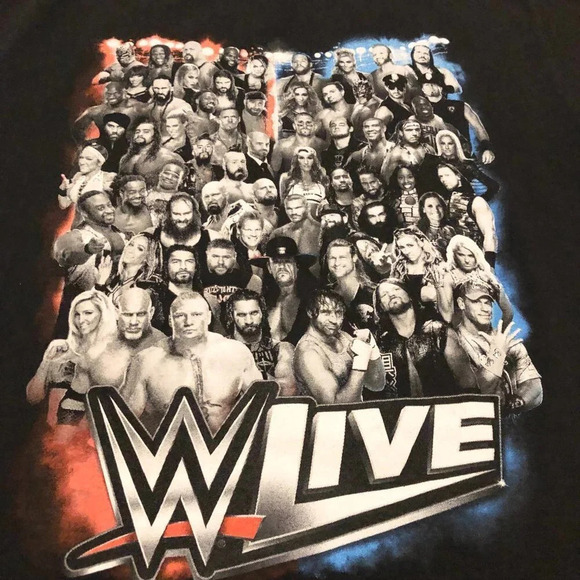 WWE LIVE Wrestling Black Mens T Shirt Size M - Picture 2 of 16